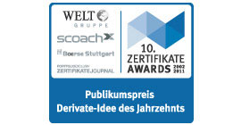 2011 ZertifikateAwards Audience Award: Derivative Idea of the Decade: Index Certificates
